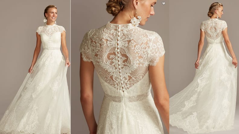 Shop this Grace Kelly-inspired wedding dress from David's Bridal.