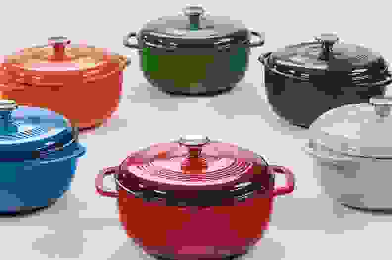 Lodge dutch ovens in many colors