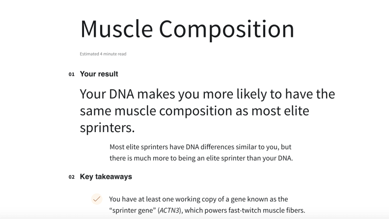 AncestryHealth Wellness Results