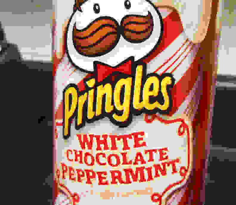 Pringles White Chocolate Peppermint flavor [Credit: Flickr user "Joelk75" (CC BY 2.0)]