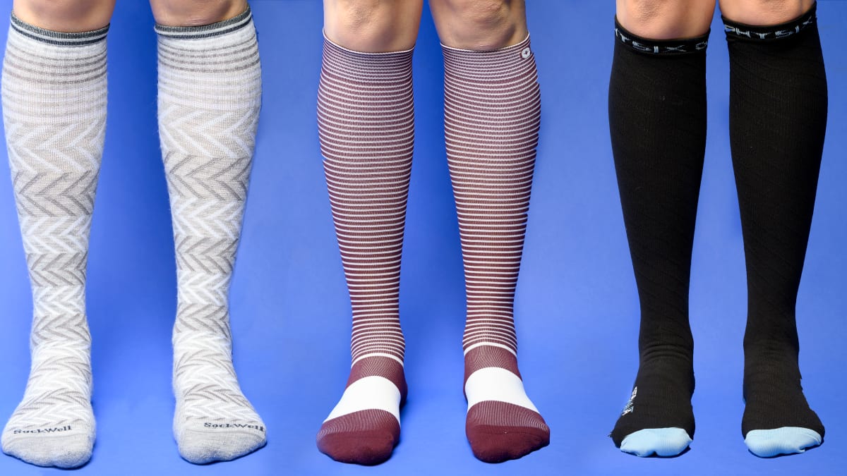 NEW Christmas Compression Stockings Women Men Compression Pressure Socks Sports