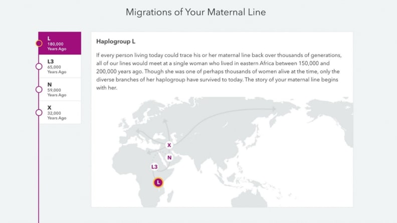 Map graphic on the 23andMe website.