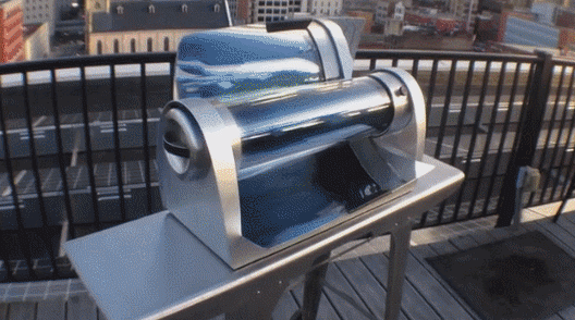 A gif image of the GoSun Grill in action