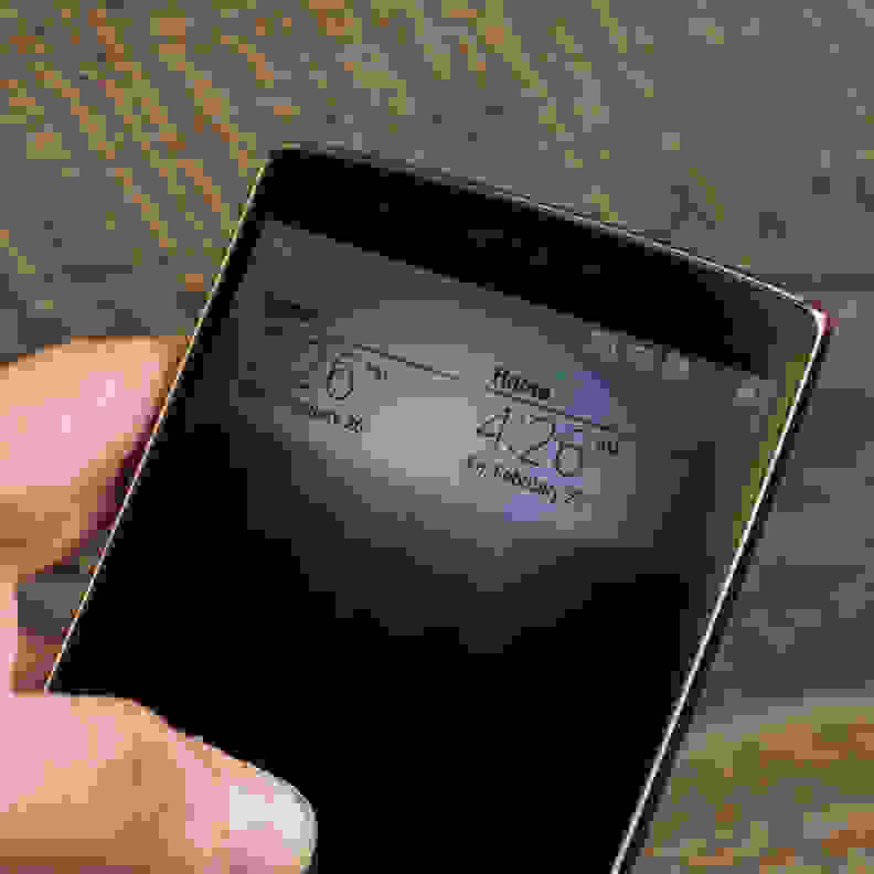 A photograph of the LG G Flex 2's hidden notifications.