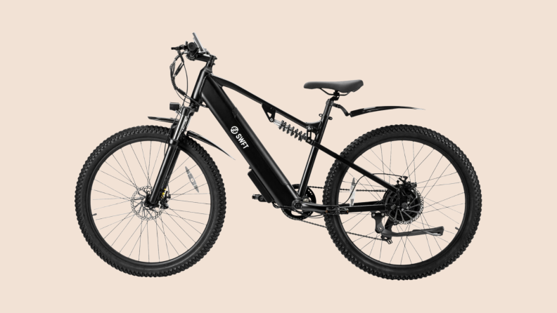 Side view of the SWFT Apex ebike, which is styled like a mountain bike.