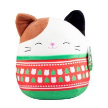 Product image of Squishmallows 10 inch Cam The Cat with Christmas Sweater