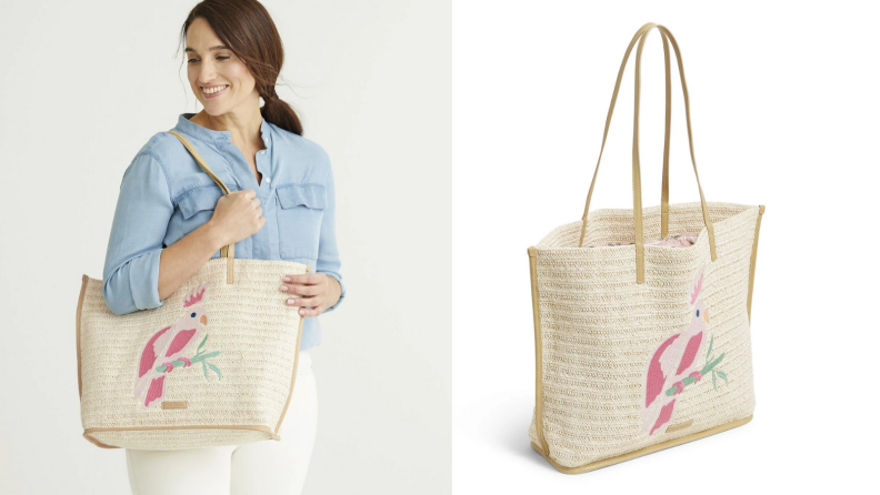 Vera Bradley straw tote