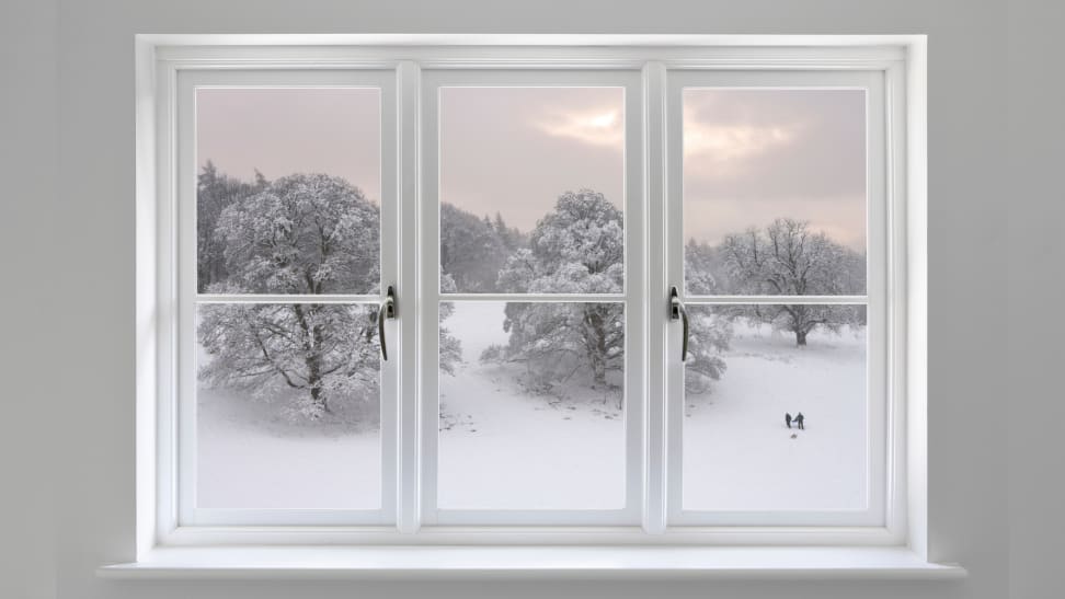 A tightly sealed window prevents drafts in winter