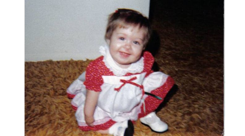 Sarah as a toddler