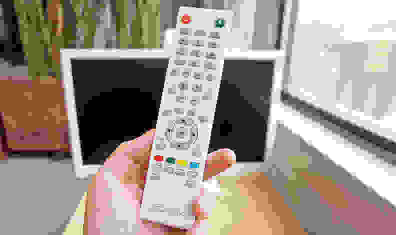 Seiki SE24FE01 remote control close up
