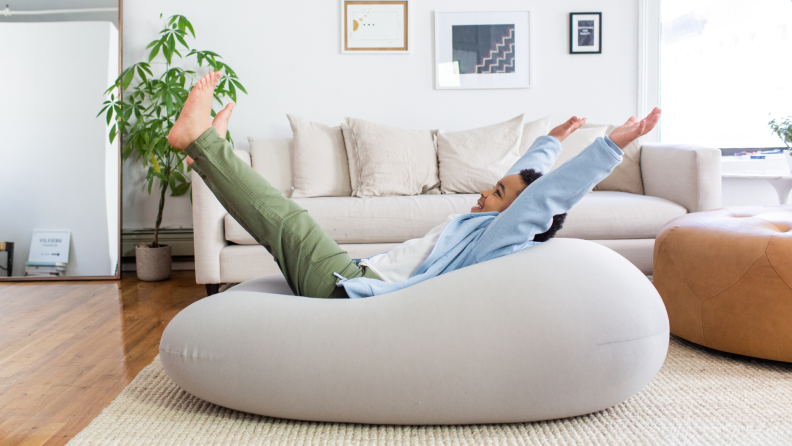 Moon Pod chair child playing