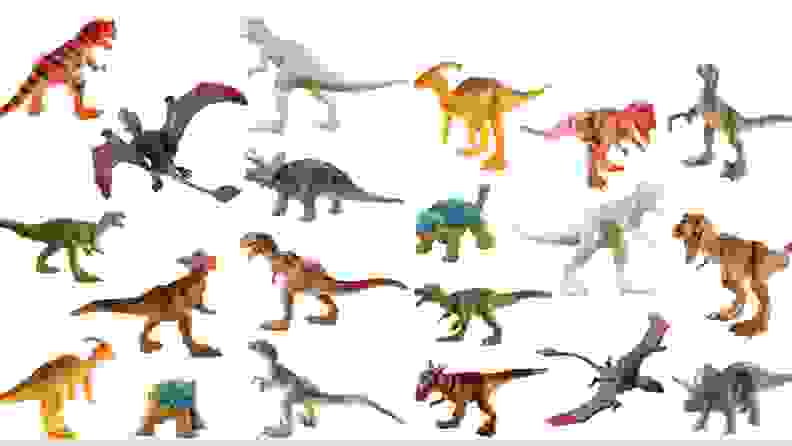 A bunch of cool, cretaceous period dinosaurs.