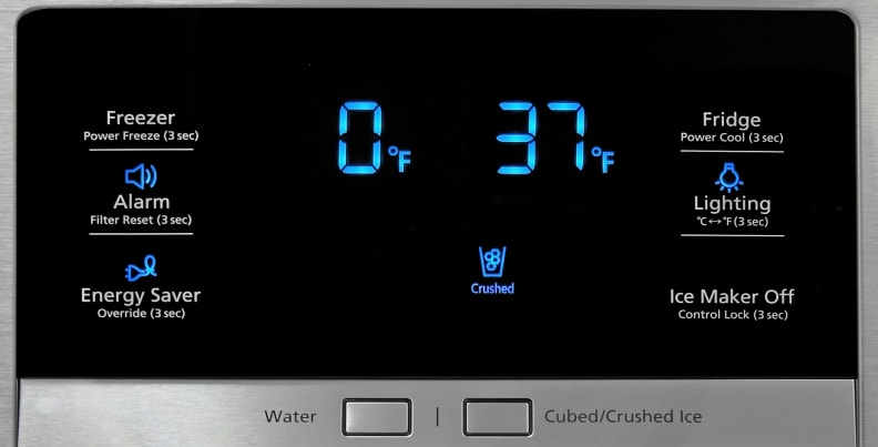 Responsive controls are easy to use, and look great against the Samsung RF23HTEDBSR's stainless exterior.