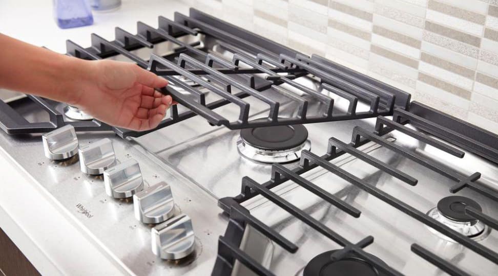 Whirlpool WCG97US6HS lift-up grates