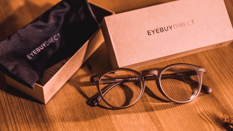 A pair of eyeglasses from EyeBuyDirect