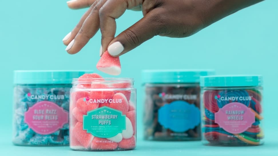 With a Candy Club subscription, you'll receive six jars of assorted candy on your doorstep every month.