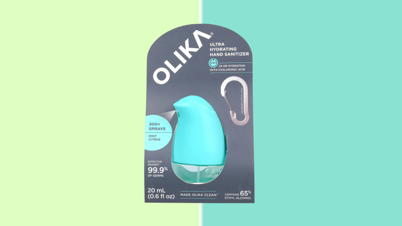 The Olika Clip-On on a green background.