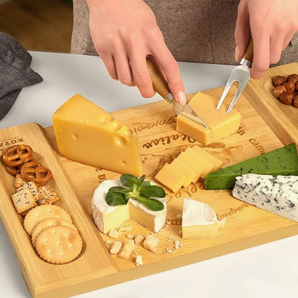 Rotating Cheese Board With Knives in 2023  Cheese board, Cheese and wine  tasting, Cheese serving board