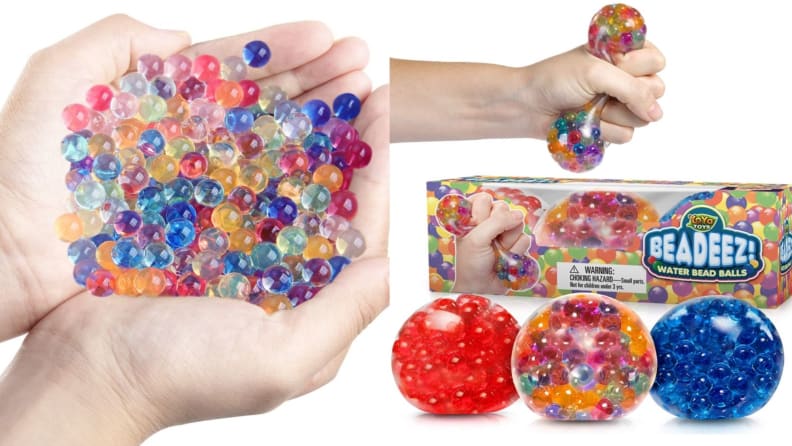 Water beads and sensory balls.