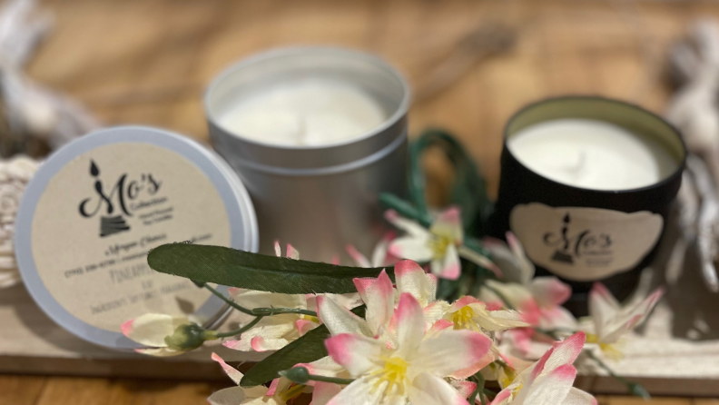 A collection of soy candles.