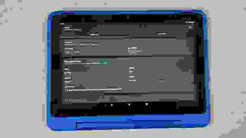 One of the parental control screens on the Fire HD 10 Kids Pro Tablet