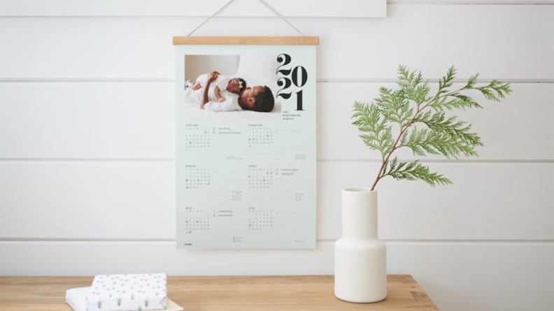 This hanging calendar can be customized with one of your favorite photos.