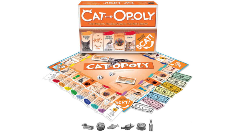 An image of the game Monopoly themed for cats: Cat-Opoly.