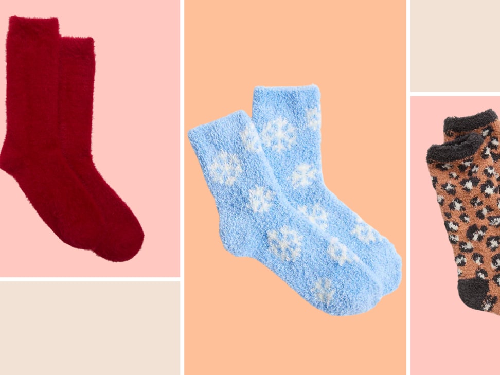 Women'S Slipper Socks with Grippers Soft Cozy Fleece Lined Socks Winter  Warm Fuz