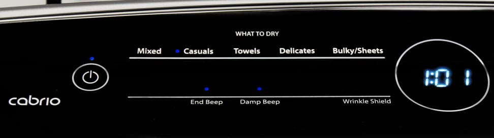 Whirlpool Cabrio WED8000DW Cycles