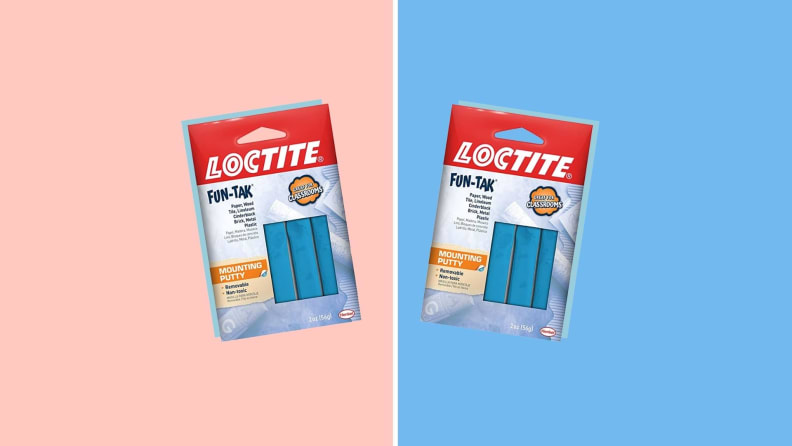 A pair of Loctite Fun-Tak Mounting Puttiy packs.
