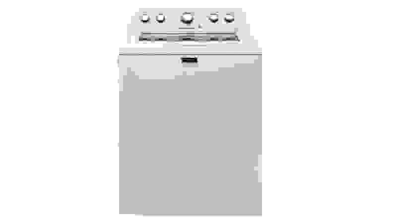 The Maytag MVWX655DW washer on a white background.