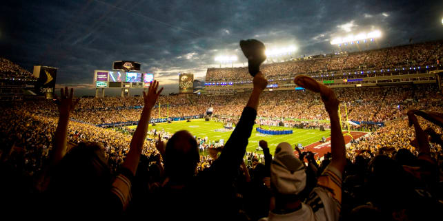 Fans at a Football Game