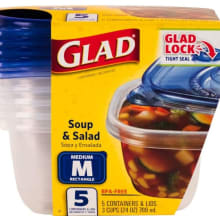 Product image of Glad storage containers, 24 ounce (5-count)