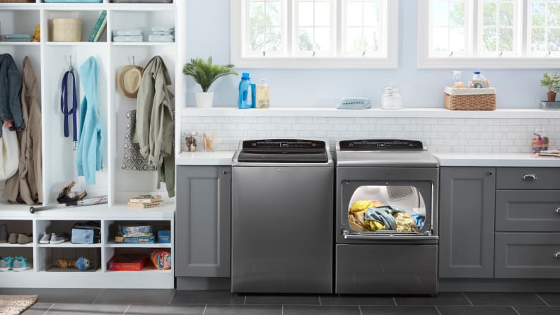 A Whirlpool WED7500GC dryer