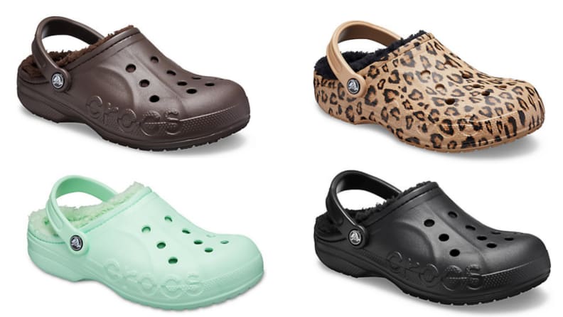 crocs with fur outside