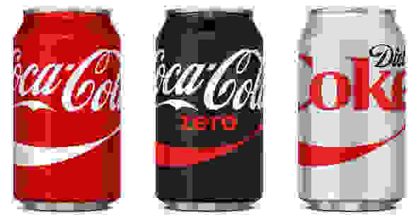 The American version of Monocolor is slightly different; note the closer adherence to the current Diet Coke style.