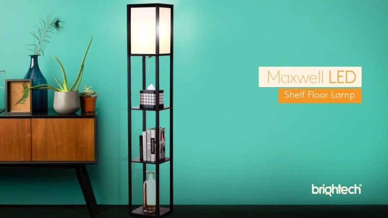Brightech Maxwell LED Shelf Floor Lamp