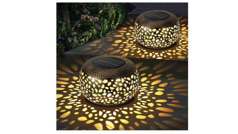 Solar Lanterns Waterproof Outdoor Decor: 2 Pack