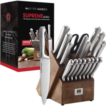 Product image of Master Maison 19-Piece Kitchen Knife Set With Wooden Knife Block