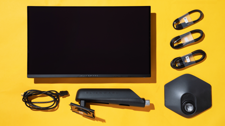 An oled monitor disassembled on a table