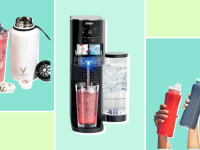 A Vitapod, a Ninja machine, and three people holding up Cirkul bottles.