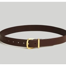 Product image of Madewell The Essential Wide Leather Belt in 'Chocolate Raisin'