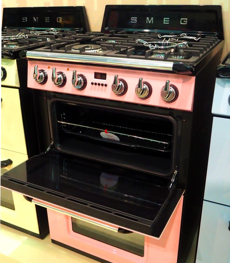 SMEG top oven door open