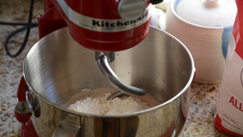 The KitchenAid stand mixer is a great helper if you often make bread and pastry at home.