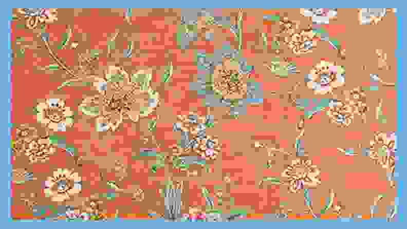 orange floral wallpaper