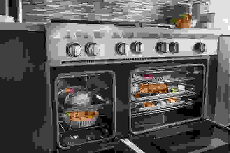 Dual fuel KitchenAid oven