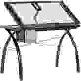 Product image of Futura Clear Glass Crafting and Drafting Table