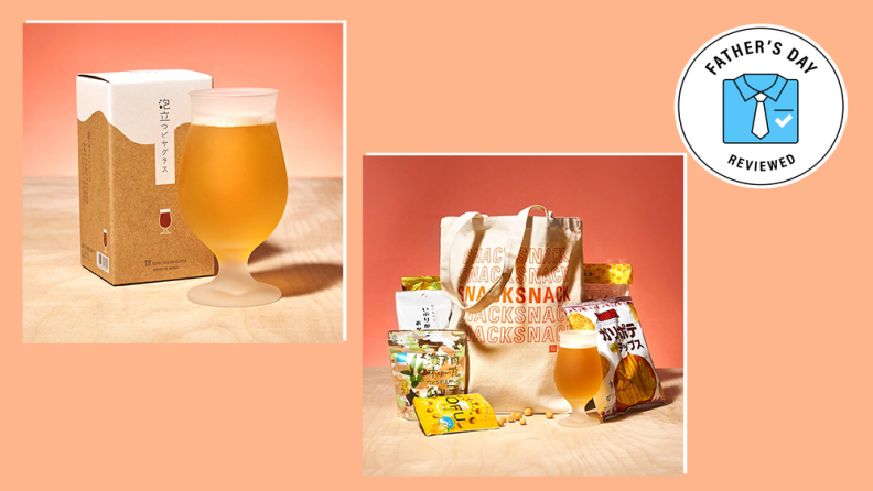 Best Father's Day gifts for dads who drink beer: Bokksu The Beer Glass and Otsumami Snacks Bundle