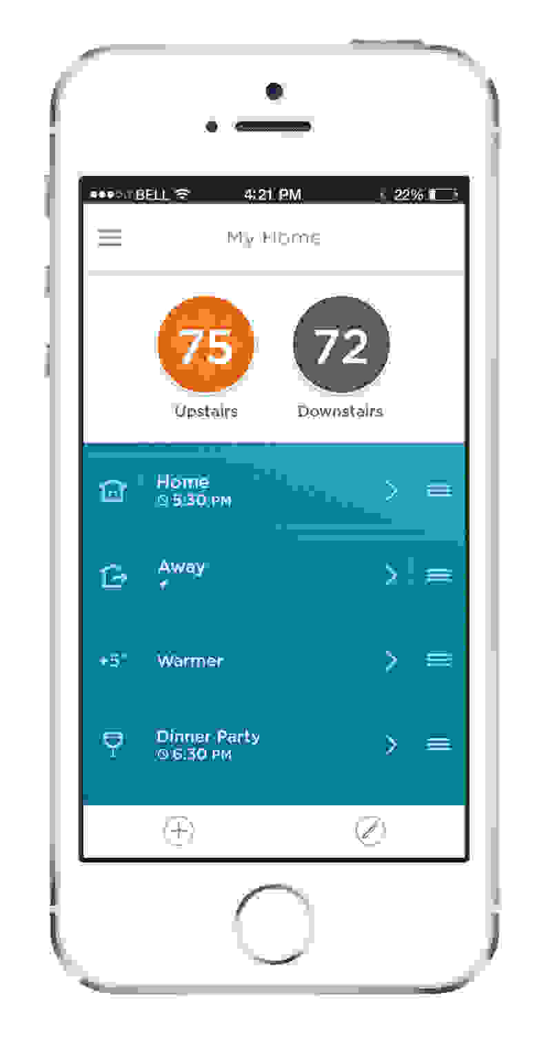 The Lyric Smart Thermostat companion app for iPhone