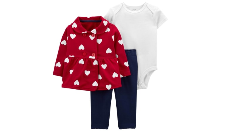 Three-piece cardigan set for toddler